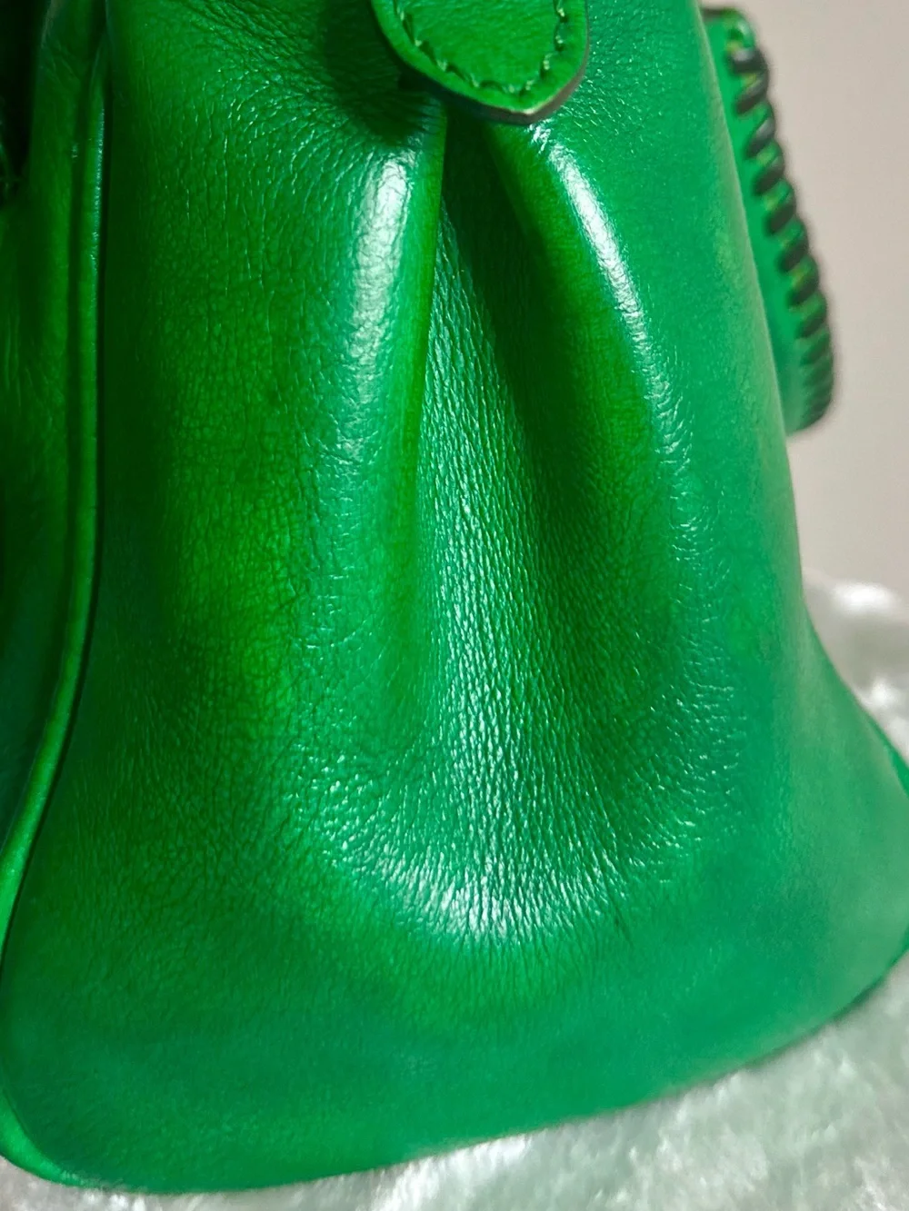 Dooney & Bourke Vintage Emerald Green Florentine Leather Satchel